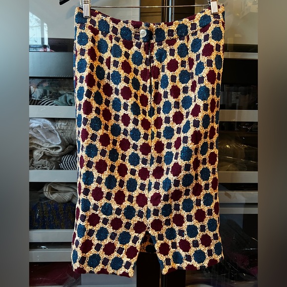 Vintage wool Geometric Patterned Skirt - Multicolor - Picture 2 of 3